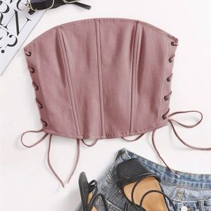 Pink corset top